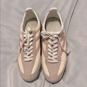 Tretorn Rawlings speckle cream blush pink sneakers trainers low top size 7.5